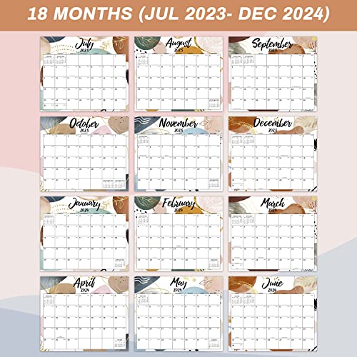 Magnetic Calendar 2023-2024 - Jul 2023 - Dec 2024, Magnetic Fridge Calendar 2023-2024,13" × 11.5", 18 Monthly Calendar 2023-2024, Magnetic Calendar for Fridge, Tear-off Pad, Perfect for Easy Planning