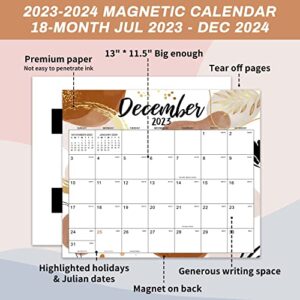 Magnetic Calendar 2023-2024 - Jul 2023 - Dec 2024, Magnetic Fridge Calendar 2023-2024,13" × 11.5", 18 Monthly Calendar 2023-2024, Magnetic Calendar for Fridge, Tear-off Pad, Perfect for Easy Planning