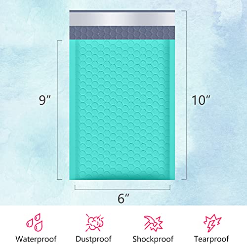 UCGOU Bubble Mailers 6x10 Inch Teal 25 Pack Poly Padded Envelopes Small Business Mailing Packages Opaque Self Seal Adhesive Waterproof Boutique Shipping Bags for Jewelry Makeup Supplies #0