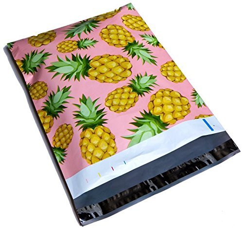 Designer Poly Mailers 10x13: Sample Variety Pack ~ Anchor, Daisy, Hibiscus, Arrow, Cactus, Pink & Mint Aloha, Watermelon, Flamingo, Pineapple Printed Self Sealing Shipping Poly Envelopes Bag (30 Pcs)