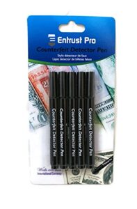 5-pack counterfeit pens – fake money detector markers from entrust pro