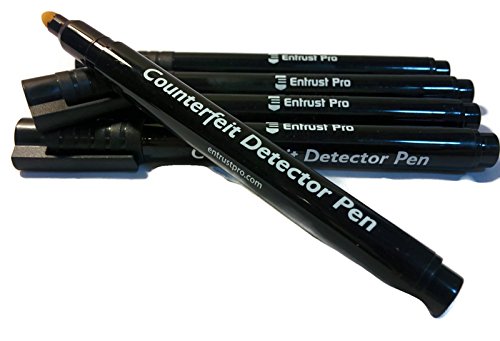 5-Pack Counterfeit Pens - Fake Money Detector Markers from Entrust Pro