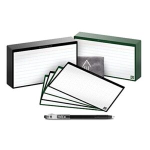 rocketbook cloud cards – eco-friendly reusable index note cards with 1 pilot frixion colorstick pen & 1 microfiber cloth included – single set of 80 (3″ x 5″)
