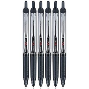 pilot precise v5 rt retractable liquid ink rollerball pens, extra fine point, 0.5mm, black ink, 6 count