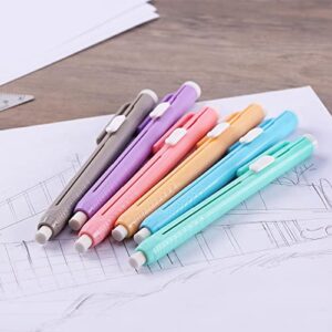 Mr. Pen- Retractable Mechanical Eraser Pen, Pack of 6, Pastel Colors, Pencil Eraser, Eraser for Pencils, Retractable Eraser, Eraser for Artists, Eraser for Pens, Retractable Eraser Pen