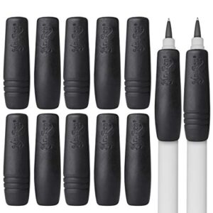 mr. pen- pencil and pen grips, 12 pack, black, pencil grips for adults, rubber pencil grips, pen grips for adults with arthritis, ergonomic pencil grip, pen gripper, pencil cushions for writing