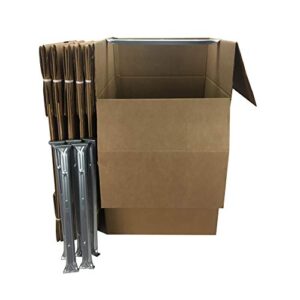 Amazon Basics Wardrobe Clothing Moving Boxes with Bar - 20" x 20" x 34", 6-Pack