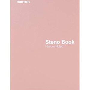 Mintra Office Steno Books - (Pastel 8PK - Lavender, Sage, Salmon, Spring Pink) - Narrow Ruled Paper, 6" x 9", 100 sheets for Writing Notes in School, University, College, Work, Office