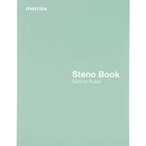 Mintra Office Steno Books - (Pastel 8PK - Lavender, Sage, Salmon, Spring Pink) - Narrow Ruled Paper, 6" x 9", 100 sheets for Writing Notes in School, University, College, Work, Office