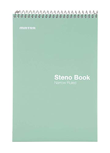 Mintra Office Steno Books - (Pastel 8PK - Lavender, Sage, Salmon, Spring Pink) - Narrow Ruled Paper, 6" x 9", 100 sheets for Writing Notes in School, University, College, Work, Office