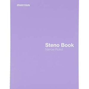 Mintra Office Steno Books - (Pastel 8PK - Lavender, Sage, Salmon, Spring Pink) - Narrow Ruled Paper, 6" x 9", 100 sheets for Writing Notes in School, University, College, Work, Office