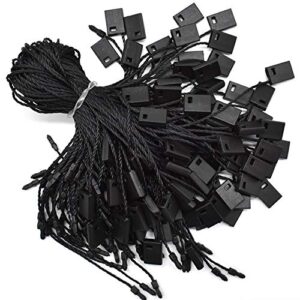 Hang Tag String Black 7" 1000Pcs Nylon Snap Lock Pin Loop Fastener Hook Ties Easy and Fast to Attach by Renashed