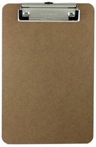 trade quest memo size 6” x 9” clipboard low profile clip hardboard (pack of 1)