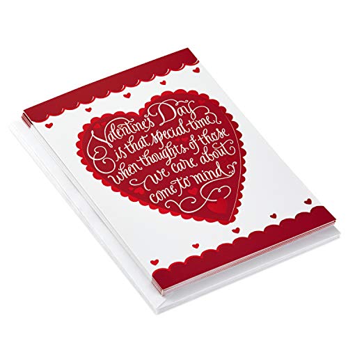 Hallmark Valentines Day Cards Pack, Heart (6 Valentine Cards with Envelopes)