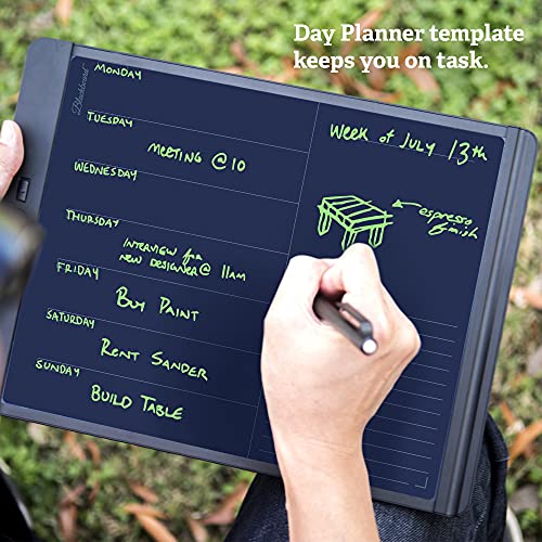 Boogie Board Blackboard Authentic Reusable Notebook with Letter-Size Writing Tablet with Stylus, Instant Erase and Templates (8.5”x11”)