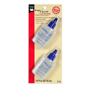 dritz fray check liquid seam sealant glue bonus value pack – 2 bottles 3/4 oz