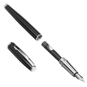 Amazon Basics Refillable Fountain Pen - Fine Point, Black Ink