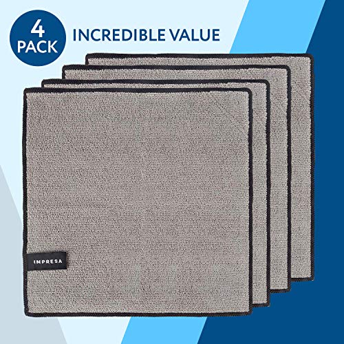 4 Pack Magnetic Cleaning Cloth Dry Erasers For White Boards - Extra Strong Magnet - Compatible with all Whiteboards - Ideal For Classroom, Home and Office Use - Reusable and Washable - 10'' X 10''