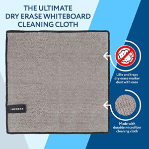 4 Pack Magnetic Cleaning Cloth Dry Erasers For White Boards - Extra Strong Magnet - Compatible with all Whiteboards - Ideal For Classroom, Home and Office Use - Reusable and Washable - 10'' X 10''