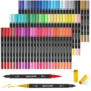 markers for adult coloring – mogyann 72 coloring pens dual tip brush markers for coloring books