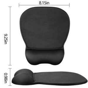 Mouse Pad with Wrist Support Ergonomic Mouse Pad with Wrist Rest Comfortable Mouse Pad for Gaming/Working Memory Foam Gel Computer Mouse Mat with Non-Slip PU Base Small Mouse Pad for Office