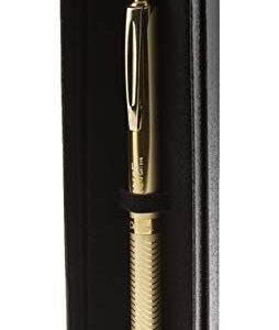 Pentel EnerGel Alloy Retractable Liquid Gel Pen, Gold Barrel, Black Ink, in gift box with info band (BL407XABX)