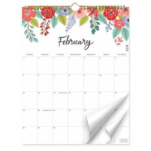 s&o vertical floral wall calendar from jan 2023-jun 2024 – tear-off monthly calendar – 18 month academic wall calendar 2023-2024 – hanging calendar to track anniversaries & appointments – 10.5×13.5”in