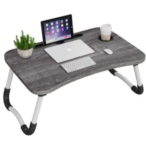 laptop bed desk lap tray: large portable foldable laptray computer bedtray table for writing reading eating breakfast xxl lapdesk on low sitting floor or adult laying couch