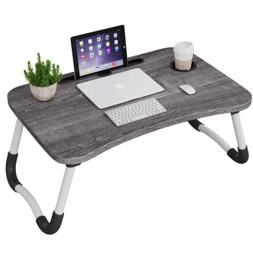 Laptop Bed Desk Lap Tray: Large Portable Foldable laptray Computer bedtray Table for Writing Reading Eating Breakfast XXL lapdesk on Low Sitting Floor or Adult Laying Couch