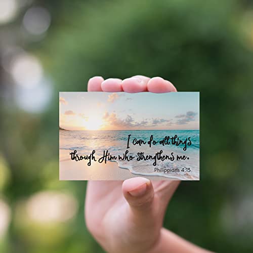 100 Mini Prayer Cards for Women and Men with Full Scripture, Bulk Religious Motivational Cards with Inspirational Scripture, Bulk Inspirational Religious Christian Gifts for Women and Men