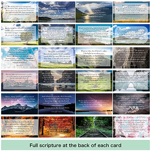 100 Mini Prayer Cards for Women and Men with Full Scripture, Bulk Religious Motivational Cards with Inspirational Scripture, Bulk Inspirational Religious Christian Gifts for Women and Men