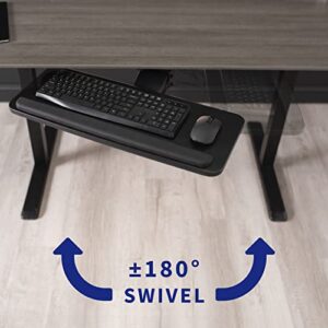 VIVO Adjustable Computer Keyboard & Mouse Platform Tray Ergonomic Under Table Desk Mount Drawer Underdesk Shelf (MOUNT-KB03B)