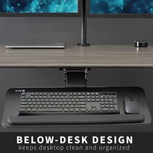 VIVO Adjustable Computer Keyboard & Mouse Platform Tray Ergonomic Under Table Desk Mount Drawer Underdesk Shelf (MOUNT-KB03B)