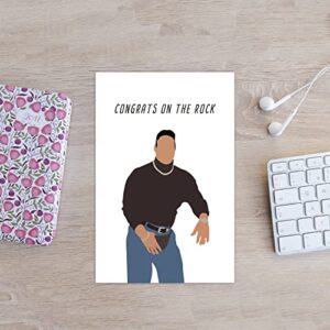 The Rock Engagement Card, Wedding Congratulations Card, Funny Engagement Card, Dwayne Johnson Card