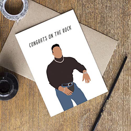 The Rock Engagement Card, Wedding Congratulations Card, Funny Engagement Card, Dwayne Johnson Card