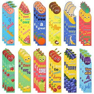 bookmarks for kids scratch and sniff bookmarks fruit scented fun bookmarks classroom bookmarks cute bookmarks for students teens food lovers, 12 styles (36 pieces)