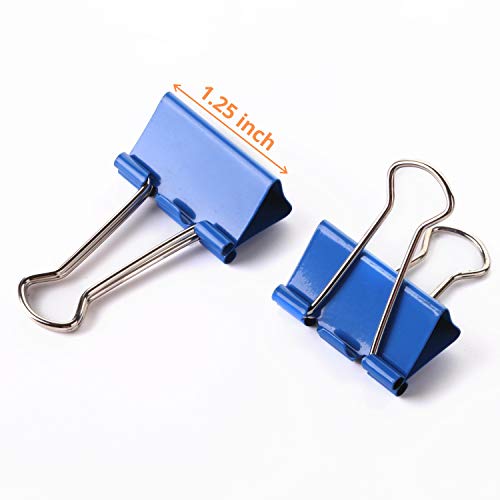 Mr. Pen- Binder Clips, 1.25 inch, 25 Pack, Medium, Colored Binder Clips, Binder Clips Medium Size, Color Binder Clips, Clips, Paper Clips, Binder Clip, Clips for Paperwork, Office Clips