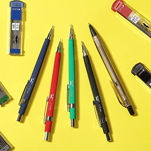 Mr. Pen Mechanical Pencil Set with Lead and Eraser Refills, 5 Sizes - 0.3, 0.5, 0.7, 0.9 and 2 Millimeters, Drafting, Sketching, Illustrations, Architecture, Drawing Mechanical Pencils