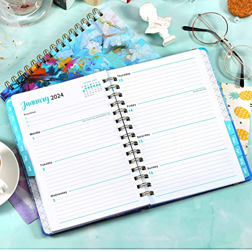 2023-2024 Planner - Academic Planner 2023-2024, July 2023 - June 2024, 2023-2024 Planner Weekly and Monthly with Tabs, 6.3’’ × 8.4’’, Inner Pocket, Hardcover, Elastic Closure, Perfect Daily Organizer