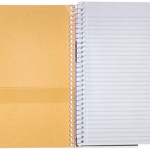 Mead FBA_6180 Five Star Spiral Notebook, College Ruled, 2 Subject, 6 x 9.5 Inches, 100 Sheets, Assorted Colors, 6 Pack