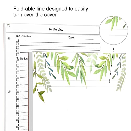 To Do List Notepad, Daily Task Planner with Checklist, 52 Sheets Tear Off Note Pad with 2023 Calendar, Work and Personal Organized, 8.5" X 11", A4 Size, 3 Hole Punched