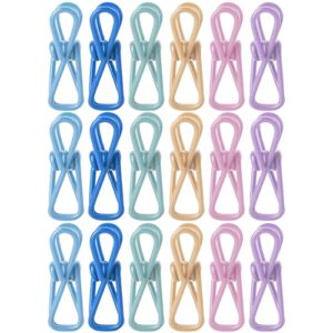 mr. pen- chip clips, 18 pack, 2 inch, pastel colors, utility steel pvc-coated clips, bag clips, chip clip, metal clips, chip bag clip, food clips, bag clips for food storage, food bag clips