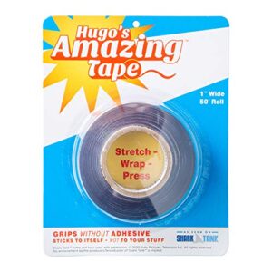 hugo’s amazing tape – 50 ft roll x 1″ wide reusable double sided non-stick adhesive