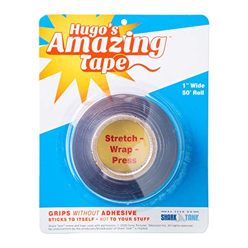 Hugo's Amazing Tape - 50 ft Roll x 1" Wide Reusable Double Sided Non-Stick Adhesive