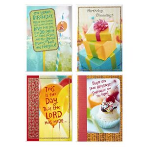dayspring assorted religious birthday cards (christian blessings, 12 cards and envelopes)