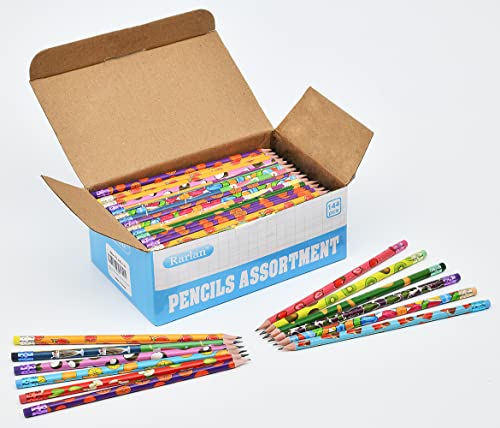 Rarlan Pencil Assortment, 2 HB, Assorted Colorful Pencils for Kids, Pre-Sharpened,Bulk Pack, 144 Count Bulk Pack