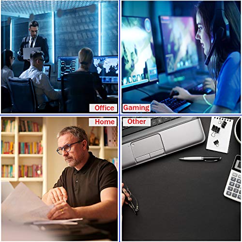 Large Mouse Pad, Gaming Mouse Pad, AREYTECO Big Mouse Pad, Durable 31.5"x15.7"x0.12" Large XL Extended Waterproof Non-Slip Base Long Keyboard XXL Mouse Pad with Stitched Edges for Office Gaming, Black