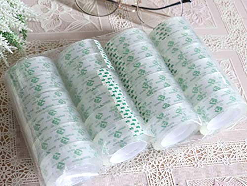 Crystal Clear Transparent Tape Refills Rolls for Dispenser, 24 Rolls Value Pack, 3/4 in x 1000 in,1 inch Core, Gift Wrapping Tape for Office, School and Home, BOMEI PACK