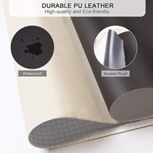 Leather Repair Tape, Self-Adhesive Leather Repair Patch for Couch Furniture Sofas Car Seats, Advanced PU Vinyl Leather Repair Kit (Dark Brown, 17X79 inch)