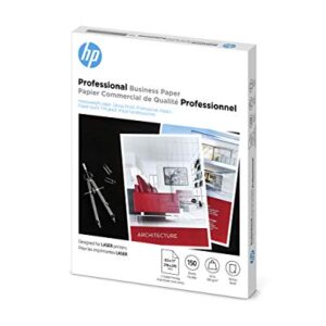 HP Professional Business Paper, Glossy, 8.5x11 in, 52 lb, 150 sheets, works with laser printers (4WN10A)